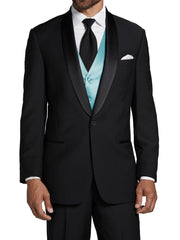 Men's Tuxedo Suit Dinner Party Wedding Blazer Jacket Black SkinOutfit