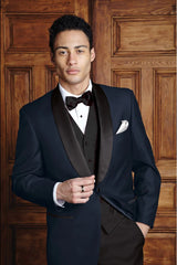 Men's Suit Tuxedo Dinner Party Wedding Blazer Jacket Black SkinOutfit