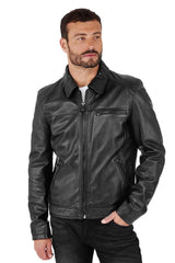Men Genuine Leather Jacket MJ104 SkinOutfit