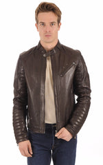 Men Hoodie Leather Jacket 04