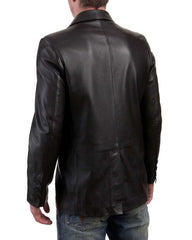Men Genuine Leather Blazer Sport Coat 05
