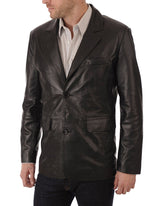 Men Genuine Leather Blazer Sport Coat 06