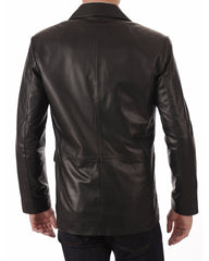 Men Genuine Leather Blazer Sport Coat 06