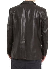 Men Genuine Leather Blazer Sport Coat 09