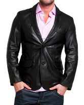 Men Genuine Leather Blazer Sport Coat 12