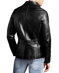 Men Genuine Leather Blazer Sport Coat 13