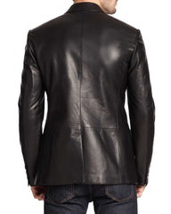Men Genuine Leather Blazer Sport Coat 19