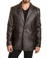 Men Genuine Leather Blazer Sport Coat 21