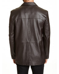 Men Genuine Leather Blazer Sport Coat 21