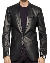 Men Genuine Leather Blazer Sport Coat 24