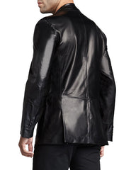 Men Genuine Leather Blazer Sport Coat 25