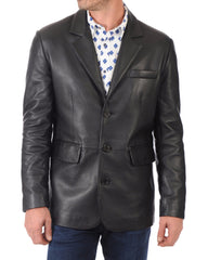 Men Genuine Leather Blazer Sport Coat 29