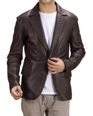 Men Genuine Leather Blazer Sport Coat 31