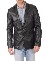 Men Genuine Leather Blazer Sport Coat 34