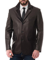Men Genuine Leather Blazer Sport Coat 41