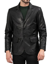 Men Genuine Leather Blazer Sport Coat 45