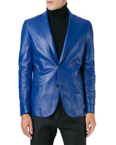 Men Genuine Leather Blazer Sport Coat 55