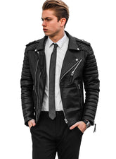 Men Genuine Leather Jacket MJ 01