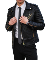 Men Lambskin Genuine Leather Jacket MJ 01