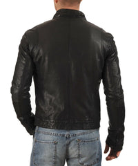 Men Lambskin Genuine Leather Jacket MJ 02