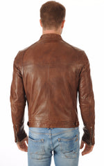 Men Genuine Leather Jacket MJ 02