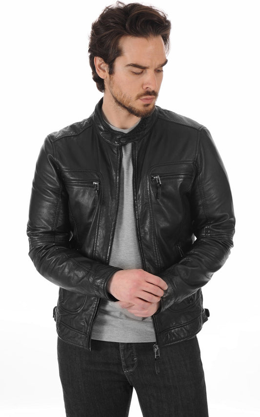 Men Genuine Leather Jacket 03 SkinOutfit