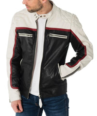 Men Lambskin Genuine Leather Jacket MJ 03