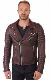 Men Genuine Leather Jacket MJ 04
