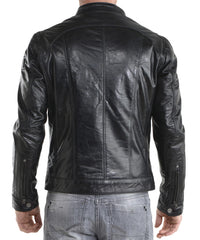 Men Lambskin Genuine Leather Jacket MJ 07