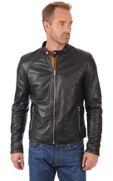Men Genuine Leather Jacket MJ 08