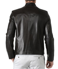 Men Lambskin Genuine Leather Jacket MJ 08
