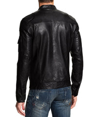 Men Lambskin Genuine Leather Jacket MJ104