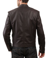 Men Lambskin Genuine Leather Jacket MJ105
