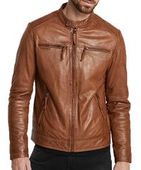 Men Lambskin Genuine Leather Jacket MJ108