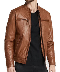 Men Lambskin Genuine Leather Jacket MJ108