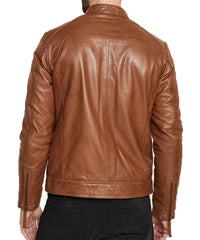 Men Lambskin Genuine Leather Jacket MJ108