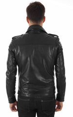 Men Genuine Leather Jacket MJ 10