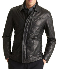 Men Lambskin Genuine Leather Jacket MJ111
