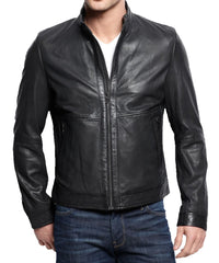 Men Lambskin Genuine Leather Jacket MJ113