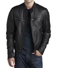 Men Lambskin Genuine Leather Jacket MJ114