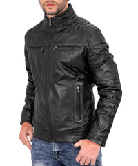 Men Lambskin Genuine Leather Jacket MJ115