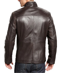 Men Lambskin Genuine Leather Jacket MJ117