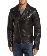 Men Lambskin Genuine Leather Jacket MJ118