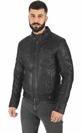 Men Genuine Leather Jacket MJ 11