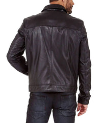 Men Lambskin Genuine Leather Jacket MJ121