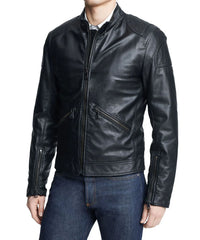 Men Lambskin Genuine Leather Jacket MJ123