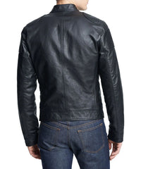 Men Lambskin Genuine Leather Jacket MJ123