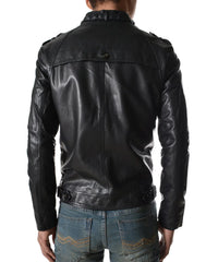 Men Lambskin Genuine Leather Jacket MJ128