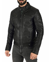 Men Lambskin Genuine Leather Jacket MJ129