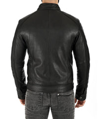 Men Lambskin Genuine Leather Jacket MJ129